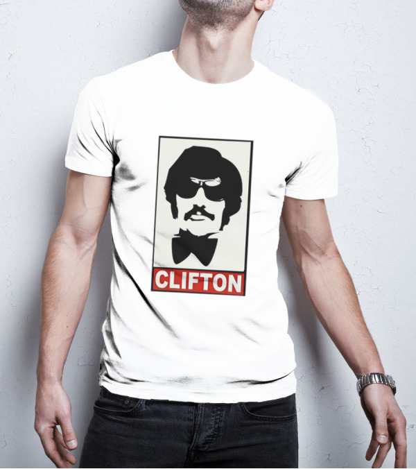 CLIFTON Sunglasses Moustache Red Box Style T-Shirt