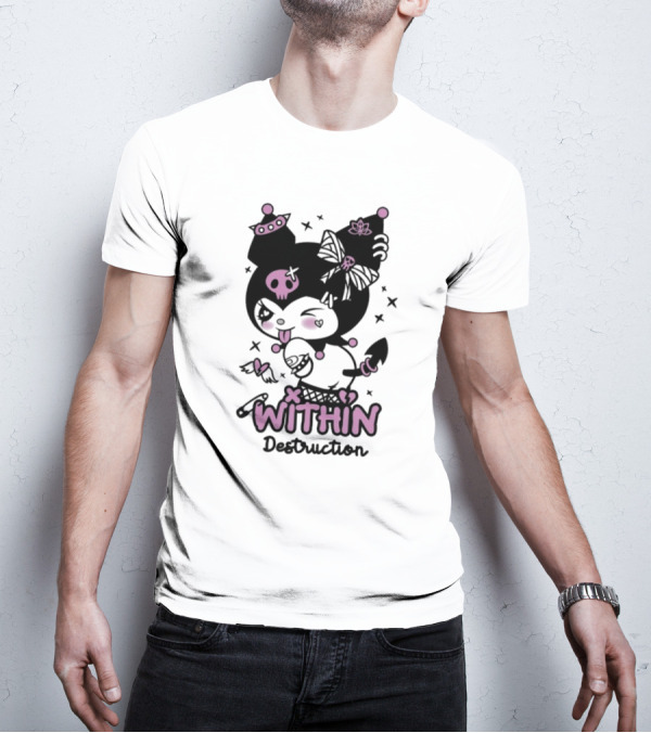 Within Destruction Devil Kitty Kuromi Skull And Bow Elements T-Shirt
