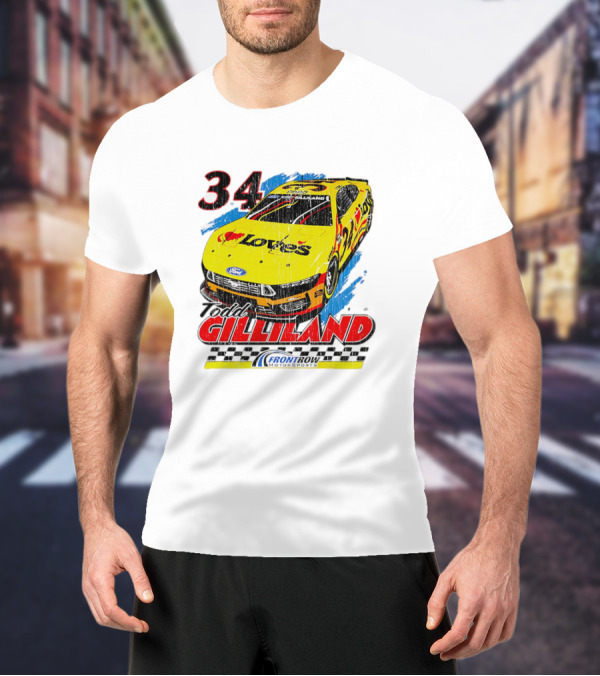 Todd Gilliland No. 34 Loves Ford Front Row Motorsports Racing T-Shirt