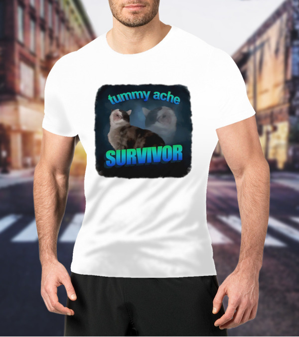 Tummy Ache Survivor Cat T-Shirt