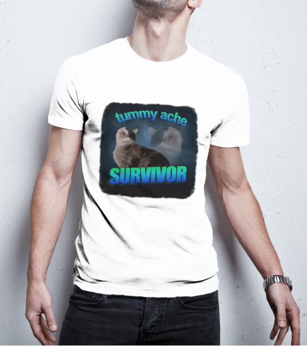 Tummy Ache Survivor Cat T-Shirt
