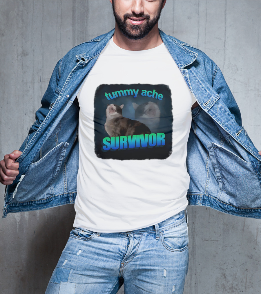 Tummy Ache Survivor Cat T-Shirt