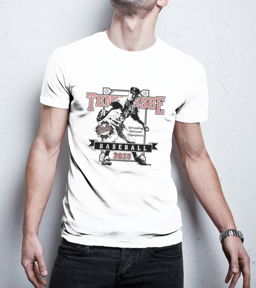 Vols Tennessee Baseball 2025 Opening Day Vintage Style Graphic T-Shirt