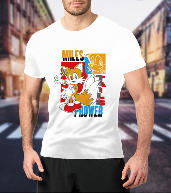 Tails Miles Prower Vintage Cartoon Style T-Shirt