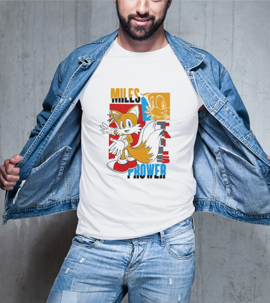 Tails Miles Prower Vintage Cartoon Style T-Shirt
