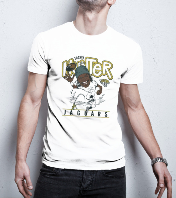 Travis Hunter Jacksonville Jaguars Caricature Football Player Illustration T-Shirt
