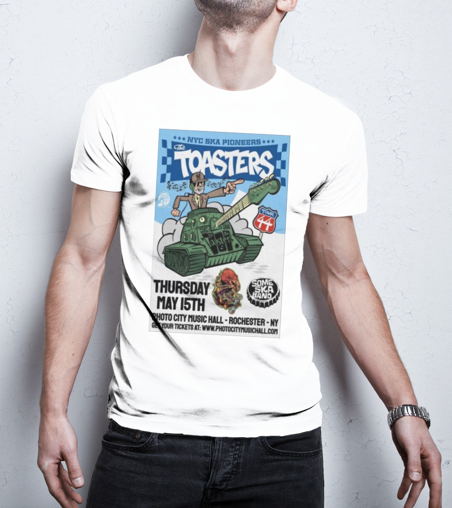 NYC Ska Pioneers The Toasters Tour 44 Thursday May 15th Photo City Music Hall Rochester NY T-Shirt
