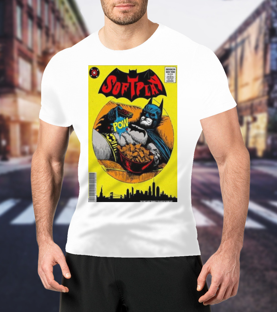 Soft Play Brooklyn New York Batman Comic Cereal Pow 2025 T-Shirt