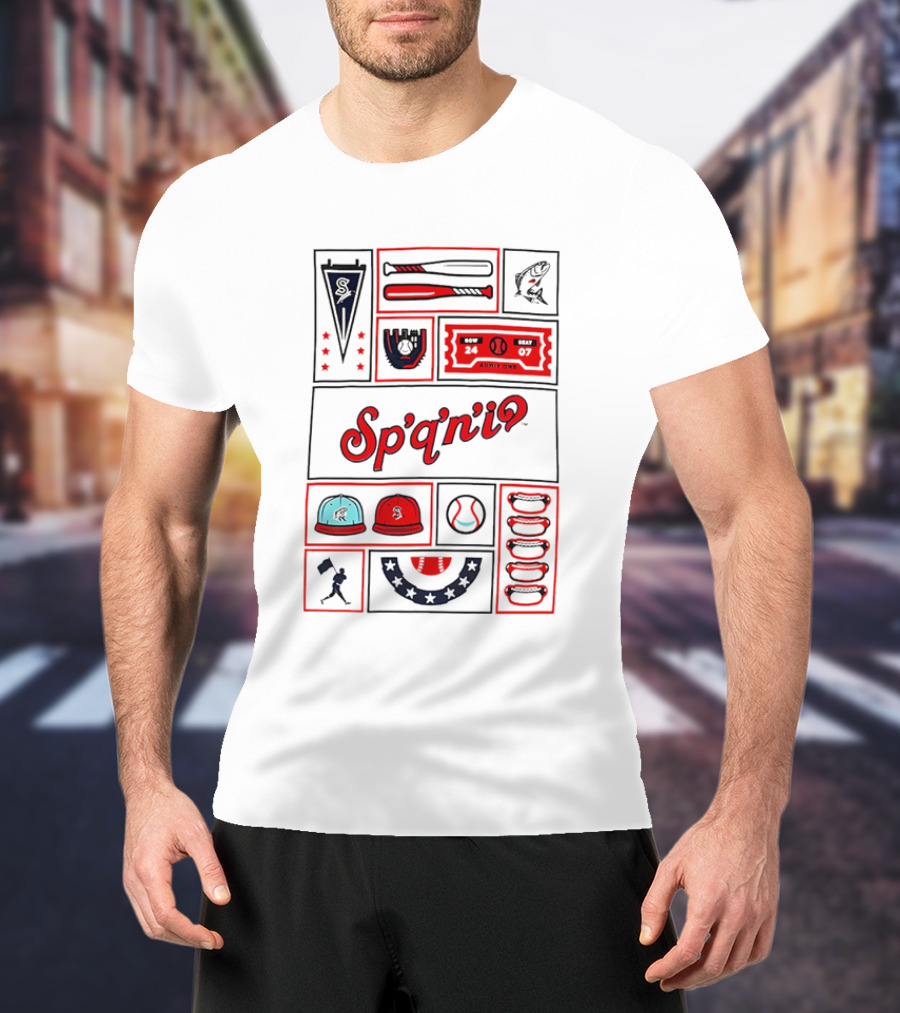 Spokane Indians Ballpark Fun Elements Sp'q'n'iʕ T-Shirt