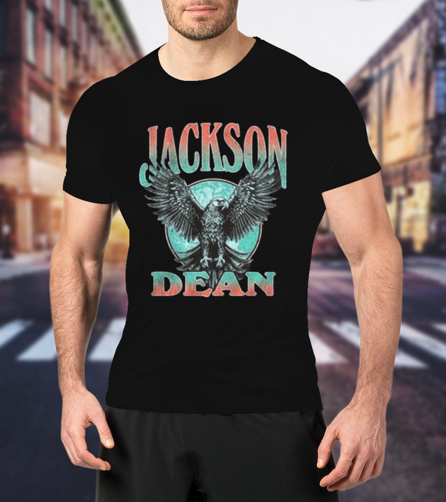 Jackson Dean Eagle Retro Style Graphic T-Shirt