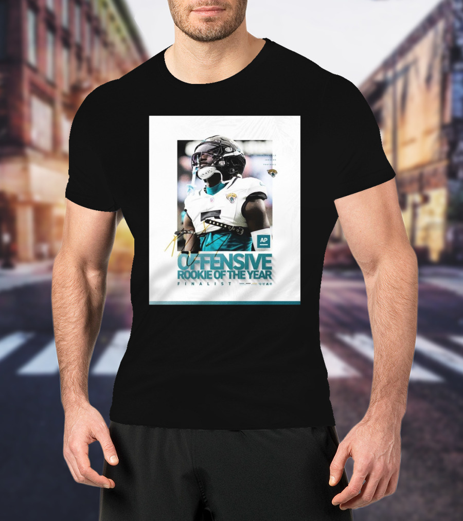 Jacksonville Jaguars Brian Thomas AP Offensive Rookie Of The Year Finalist Signature T-Shirt