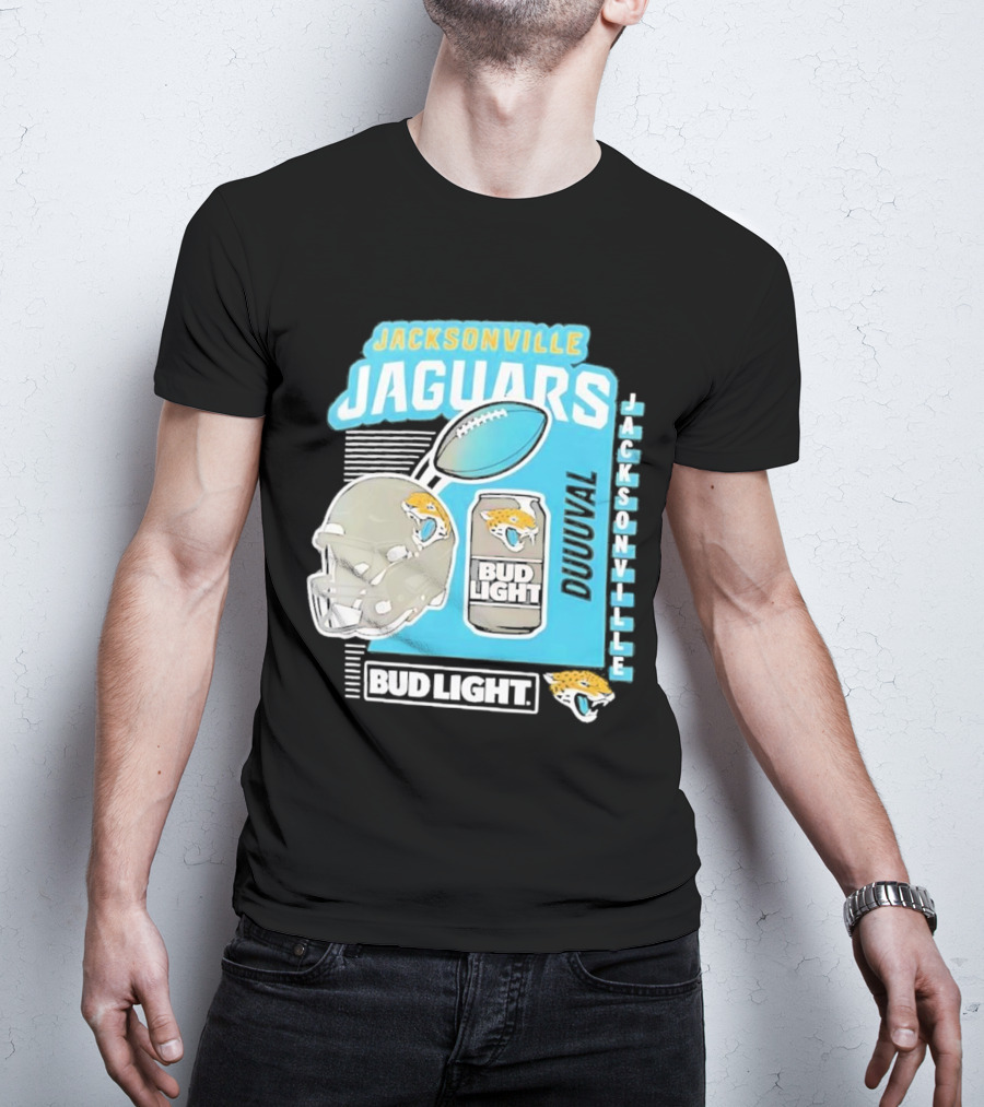 Jacksonville Jaguars Bud Light Football Helmet Duuuval T-Shirt