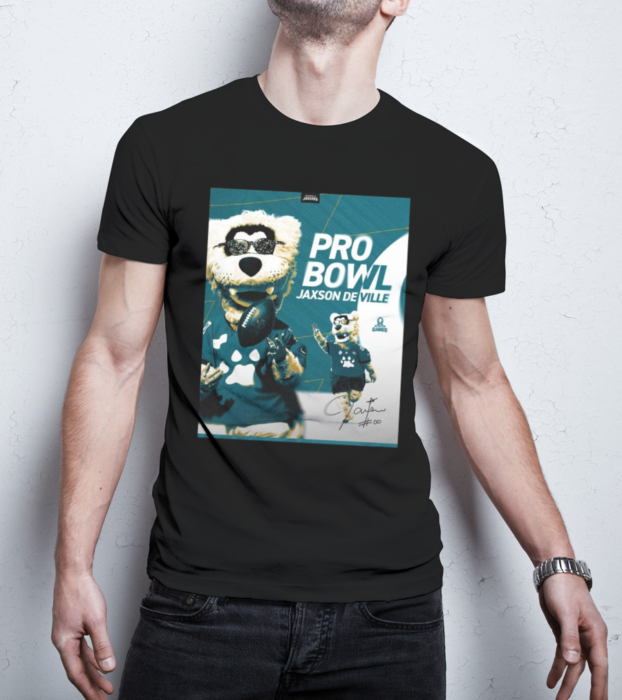 Jacksonville Jaguars Jaxson De Ville Pro Bowl Games Signature T-Shirt