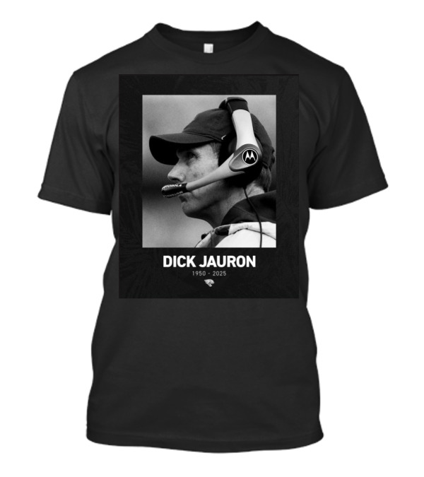 Dick Jauron 1950-2025 Memorial Jacksonville Jaguars Tribute T-Shirt