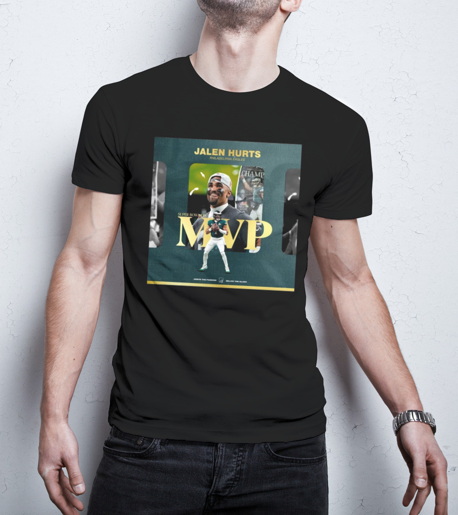Jalen Hurts Philadelphia Eagles Super Bowl LIX MVP Champ T-Shirt