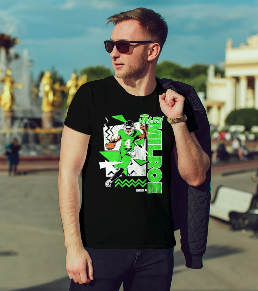 Jalen Milroe Seattle 1994 Green Football Zigzag Style T-Shirt