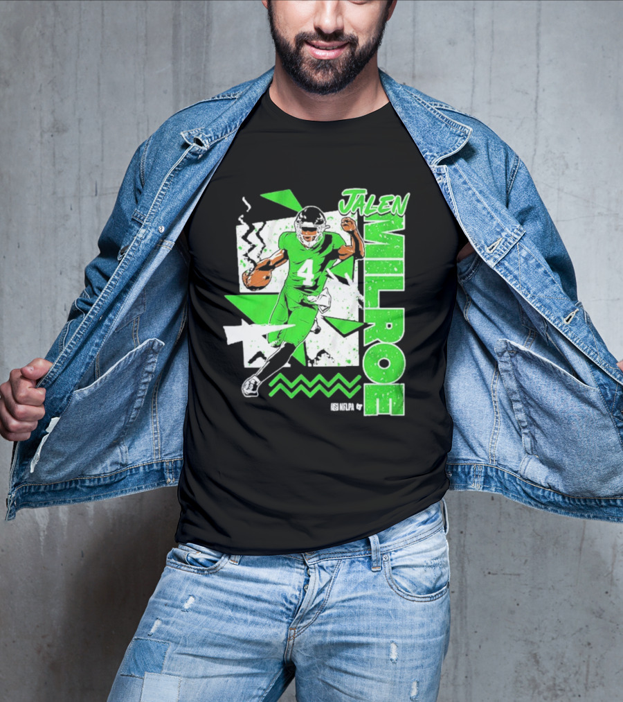 Jalen Milroe Seattle 1994 Green Football Zigzag Style T-Shirt
