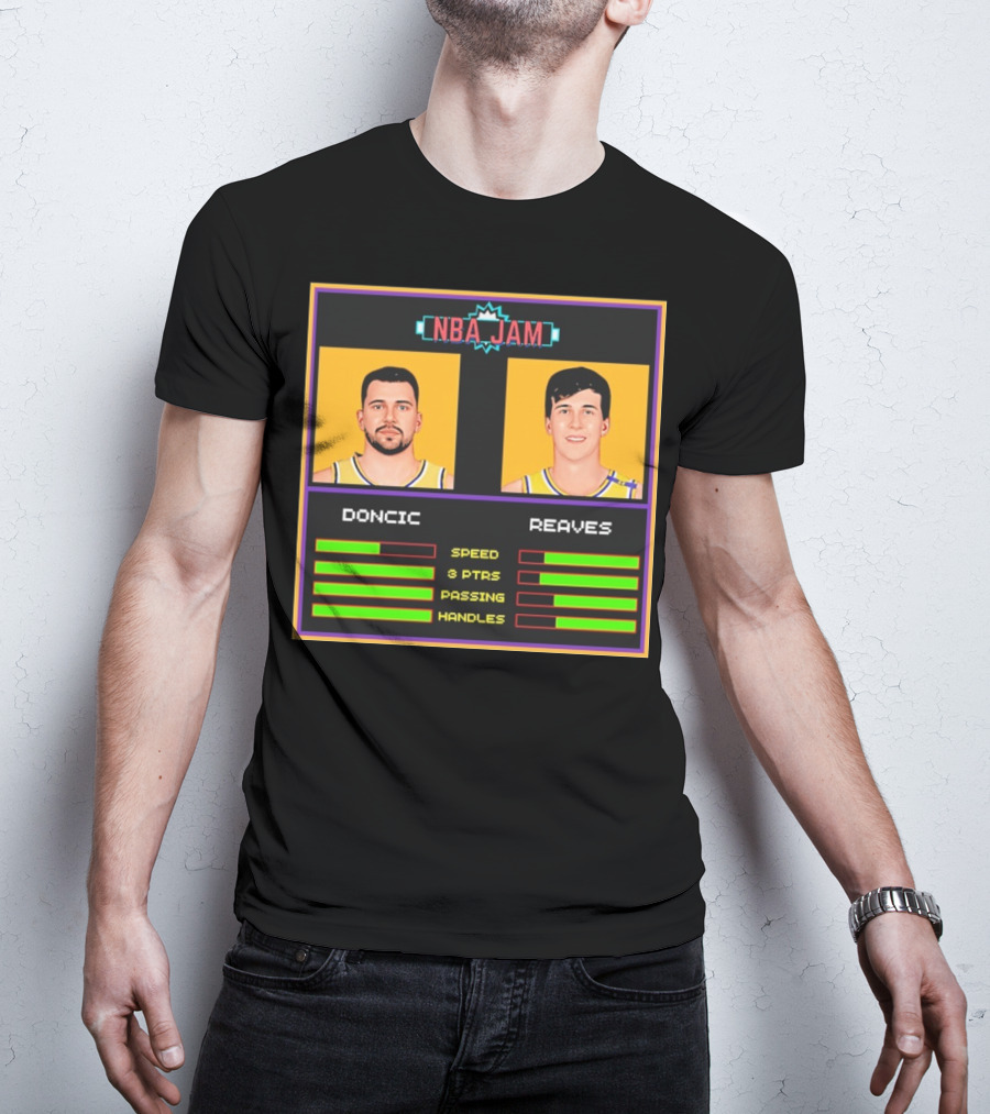 NBA Jam Doncic Reaves Speed 3 PTS Passing Handles T-Shirt