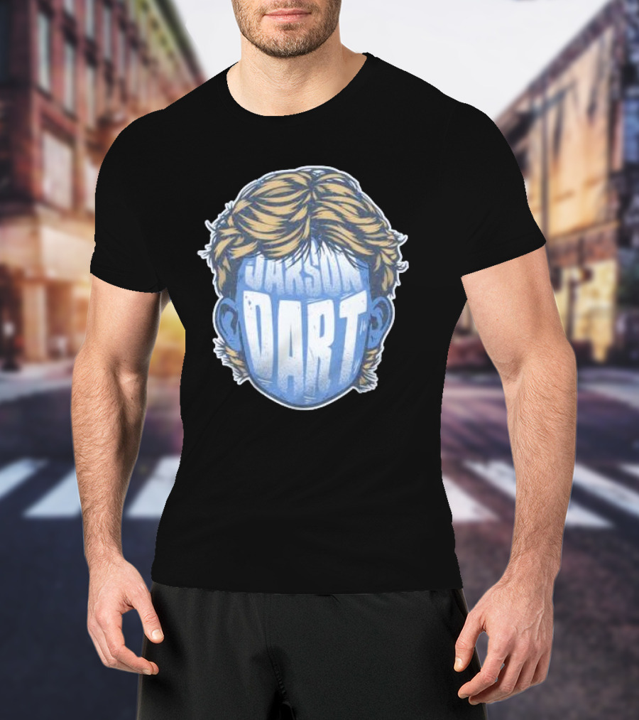 Jaxson Dart Text Face With Blonde Hair T-Shirt