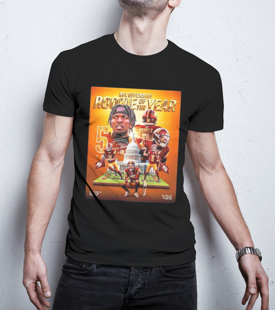 NFL Offensive Rookie Of The Year Jayden Daniels Redskins Football 2023 T-Shirt
