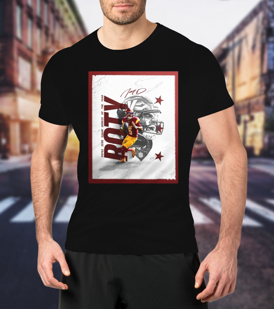 Jayden Daniels ROTY Pepsi Zero Sugar Rookie Of The Year Washington Commanders NFL T-Shirt