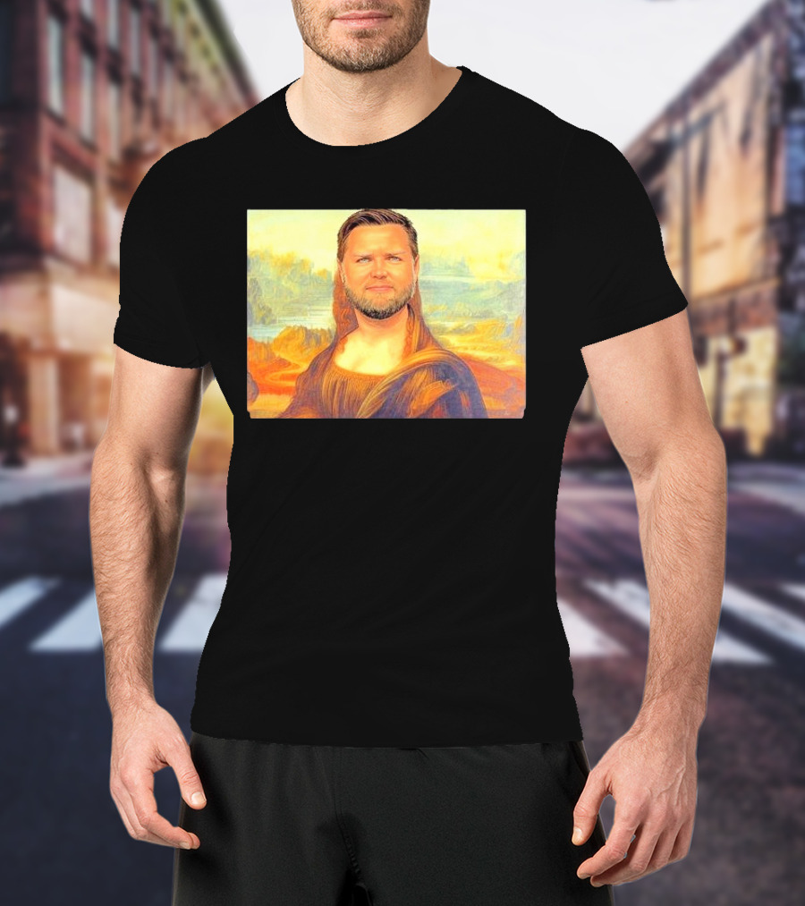 JD Mona Lisa JD Vance Mashup Portrait T-Shirt
