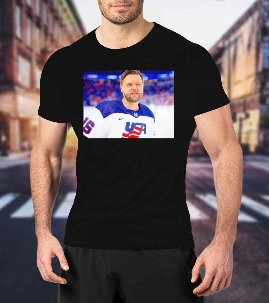 "JD Vance USA Hockey 4 Nations Face-Off Winning Games" T-Shirt