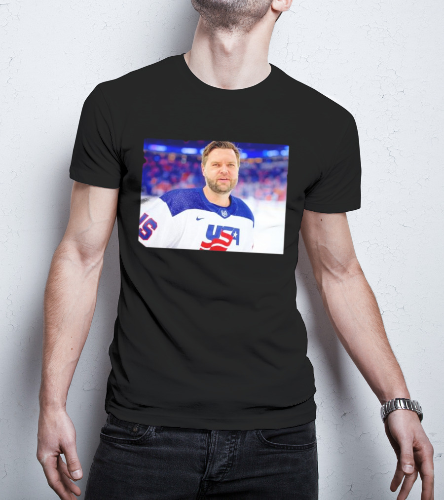 "JD Vance USA Hockey 4 Nations Face-Off Winning Games" T-Shirt