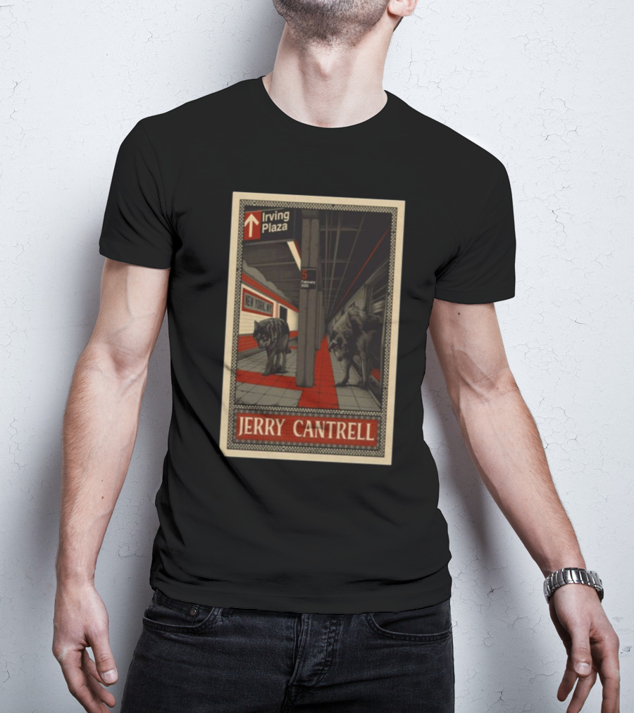 Irving Plaza February 5 2025 New York NY Jerry Cantrell Wolves Subway T-Shirt