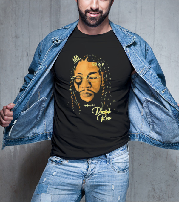Joakim Noah GOAT Derrick Rose Portrait T-Shirt