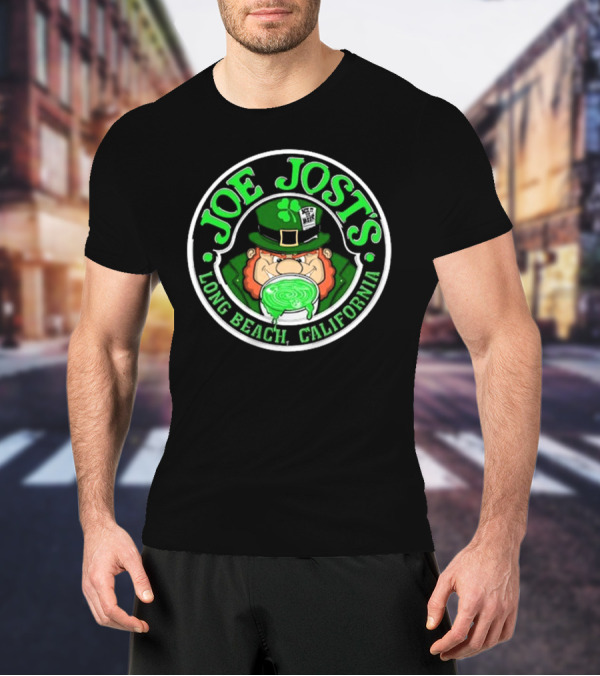 Joe Jost's Long Beach California Leprechaun Beer Circle T-Shirt