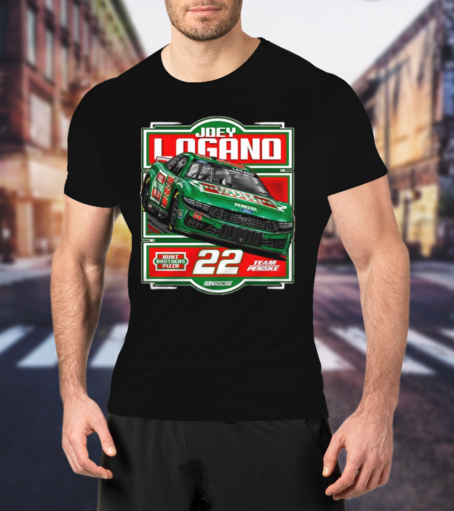 Joey Logano 22 Team Penske Hunt Brothers Pizza NASCAR Pennzoil Car T-Shirt