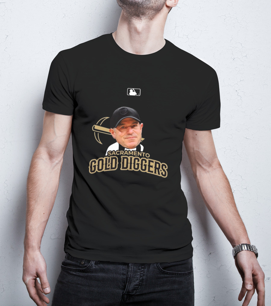 Sacramento Gold Diggers John Fisher MiLB Primary Alternate Baseball T-Shirt