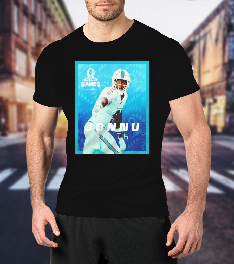 Miami Dolphins Jonnu Smith NFL Pro Bowl Games Verizon T-Shirt