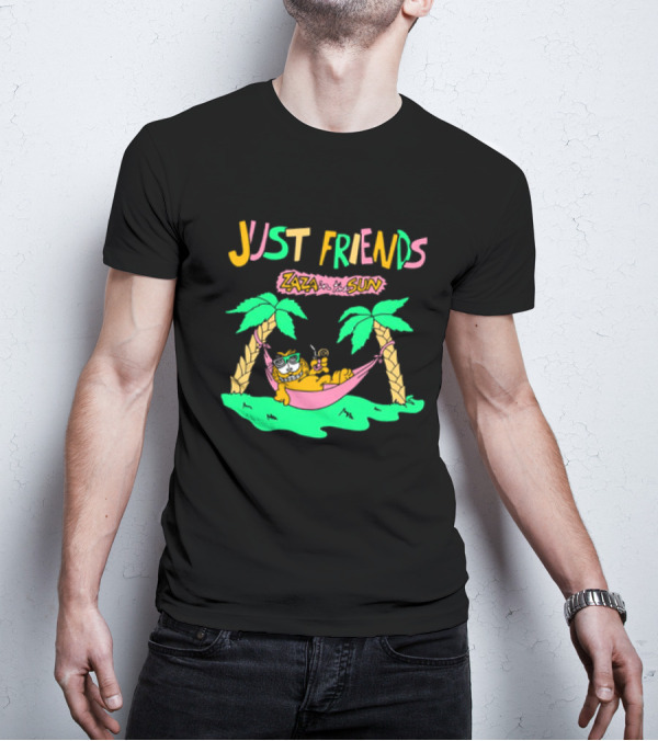 Just Friends Zaza In The Sun Relaxing In Hammock Under Palms T-Shirt