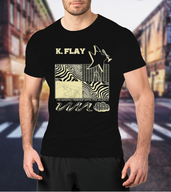 K.Flay I’m Making Friends With Silence Star Pattern 2025 Tour T-Shirt