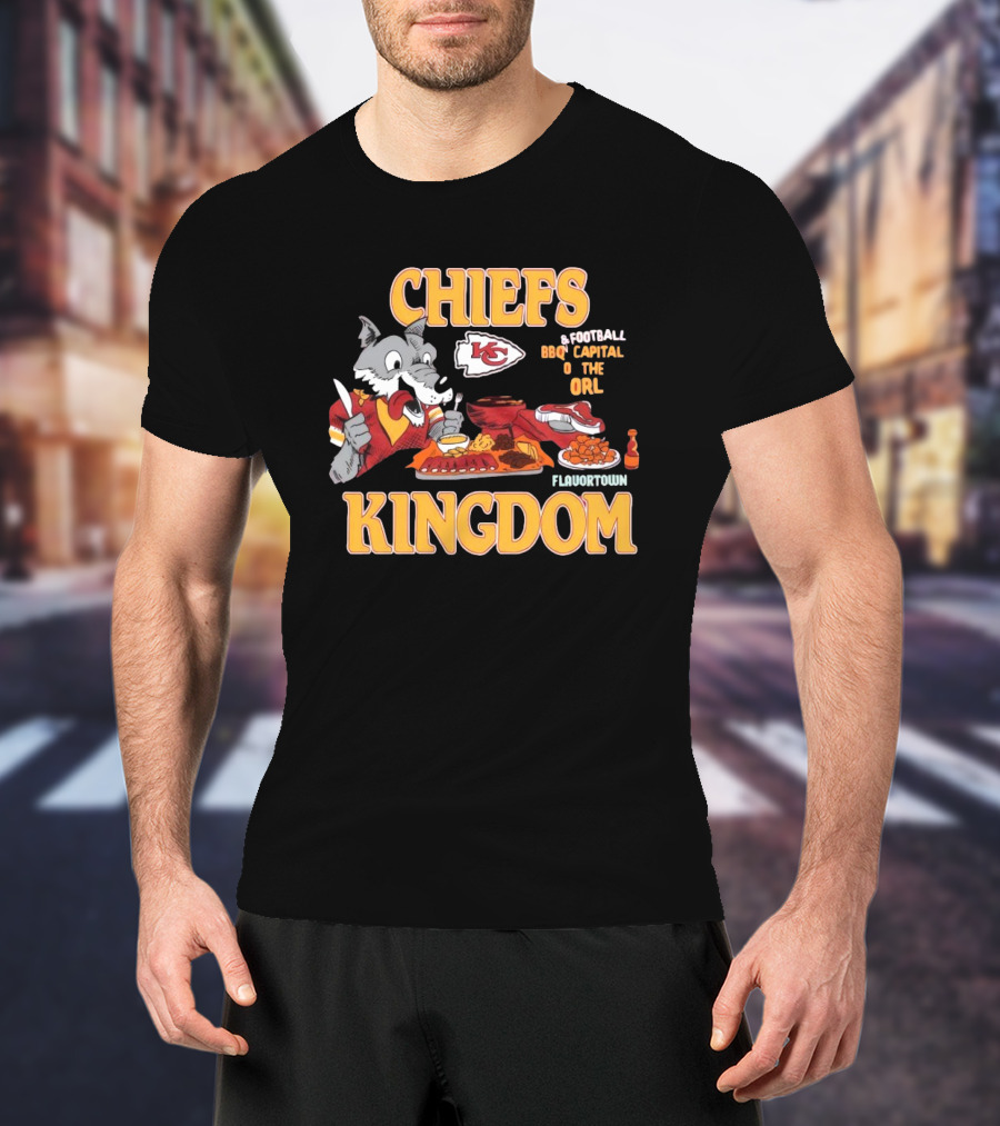 Chiefs Kingdom Football Flavortown BBQ Capital Of The World T-Shirt