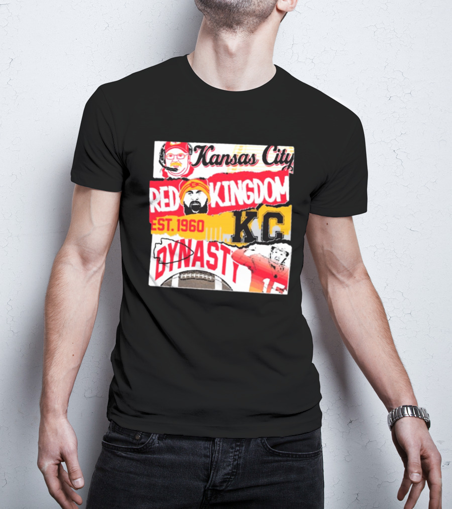 Kansas City Chiefs Red Kingdom Est 1960 KC Dynasty T-Shirt