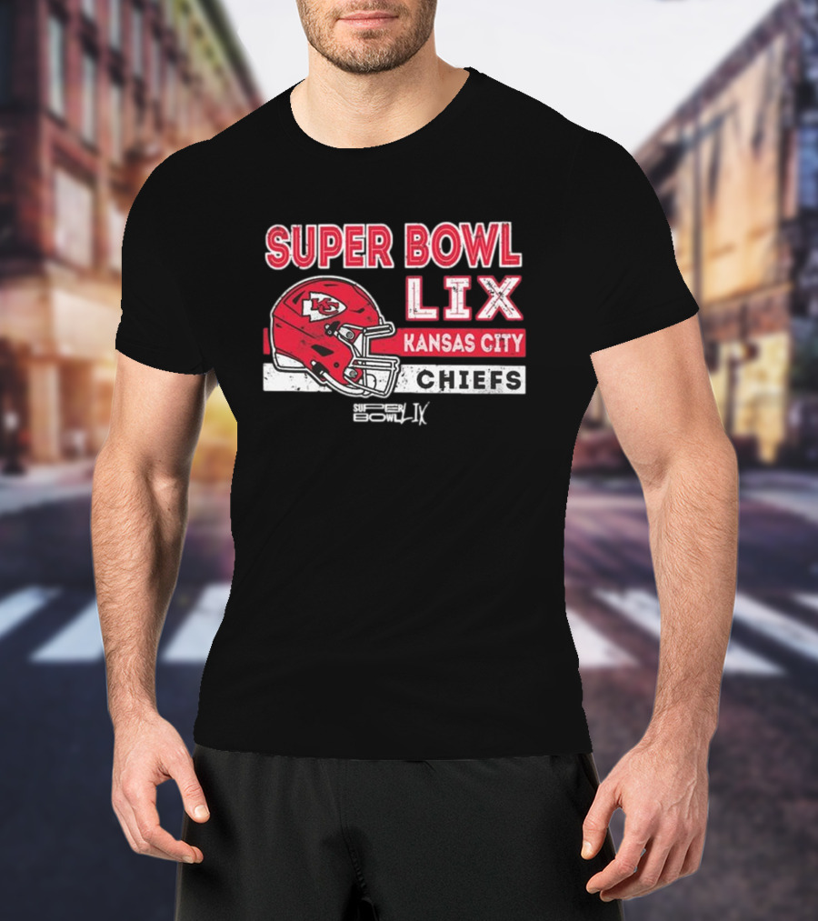 Kansas City Chiefs Super Bowl LIX Participant Women Black 2024 Triple Option T-Shirt