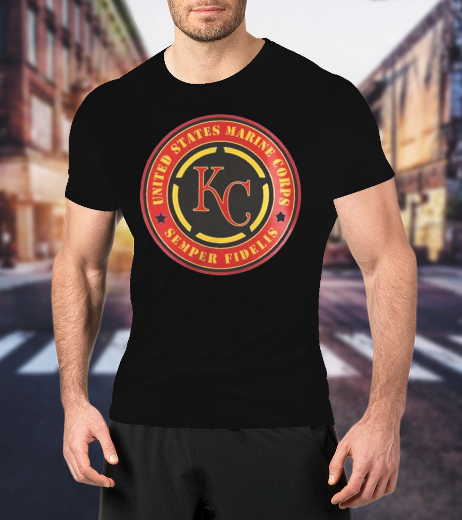 Kansas City Royals MLB United States Marine Corps Semper Fidelis Military Appreciation Night 2025 T-Shirt