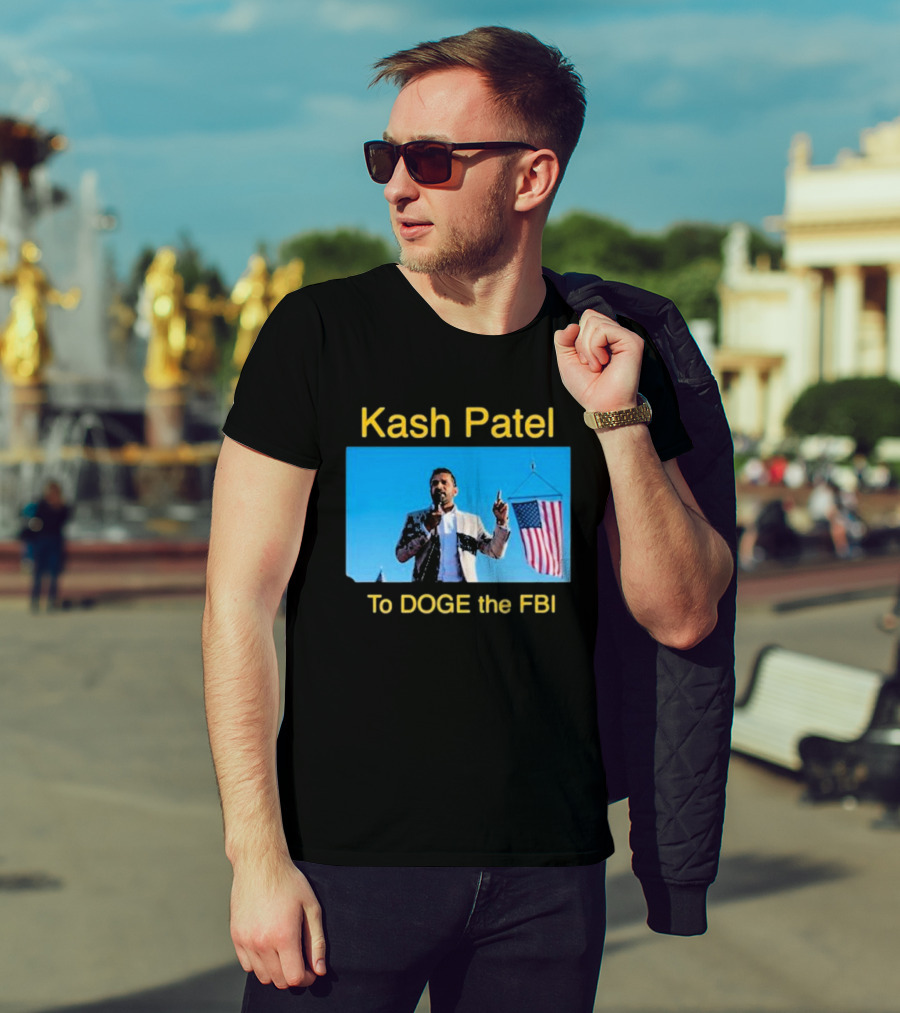 Kash Patel To DOGE The FBI American Flag Speech Scene T-Shirt