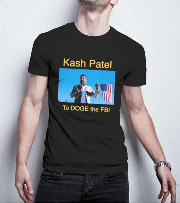 Kash Patel To DOGE The FBI American Flag Speech Scene T-Shirt