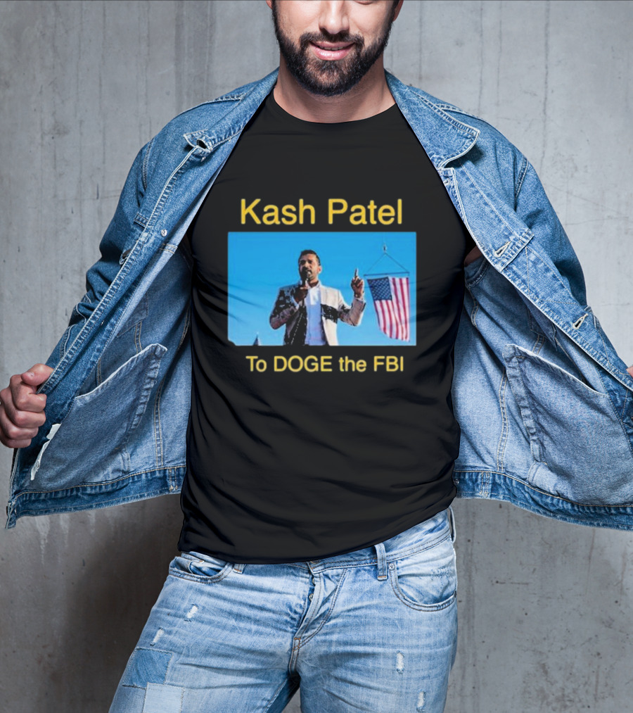 Kash Patel To DOGE The FBI American Flag Speech Scene T-Shirt