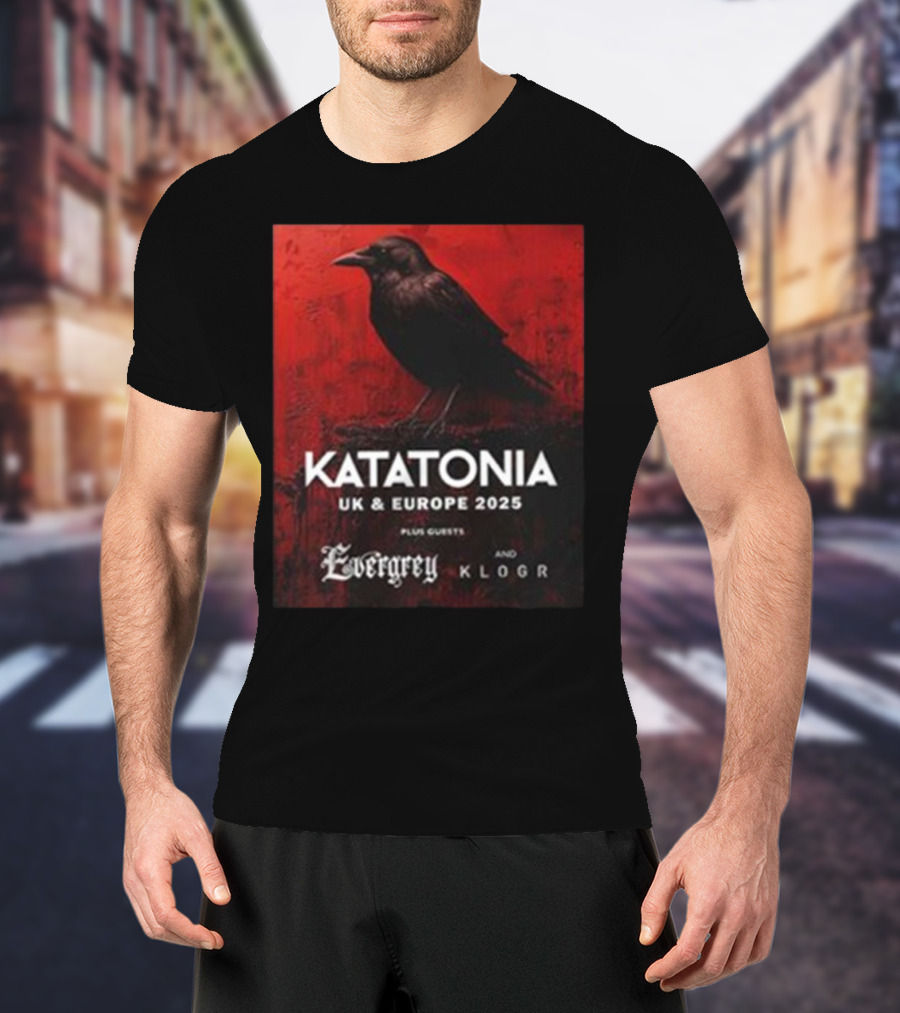 Katatonia UK And Europe 2025 Tour With Guests Evergrey And Klogr Crow Image T-Shirt