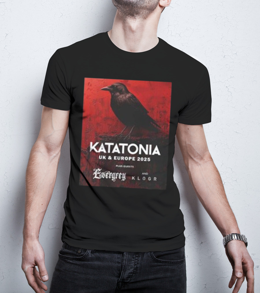 Katatonia UK And Europe 2025 Tour With Guests Evergrey And Klogr Crow Image T-Shirt