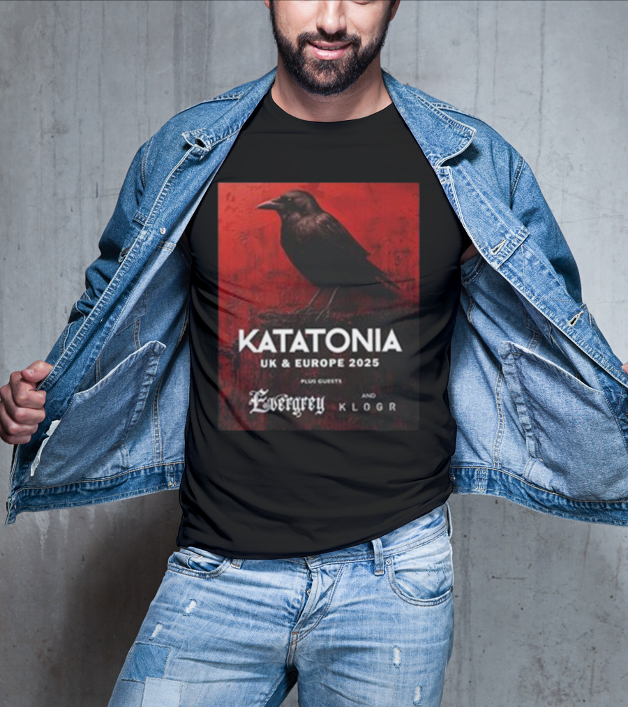 Katatonia UK And Europe 2025 Tour With Guests Evergrey And Klogr Crow Image T-Shirt