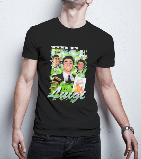 Free Luigi Keiajah Concert Green Money Stars T-Shirt