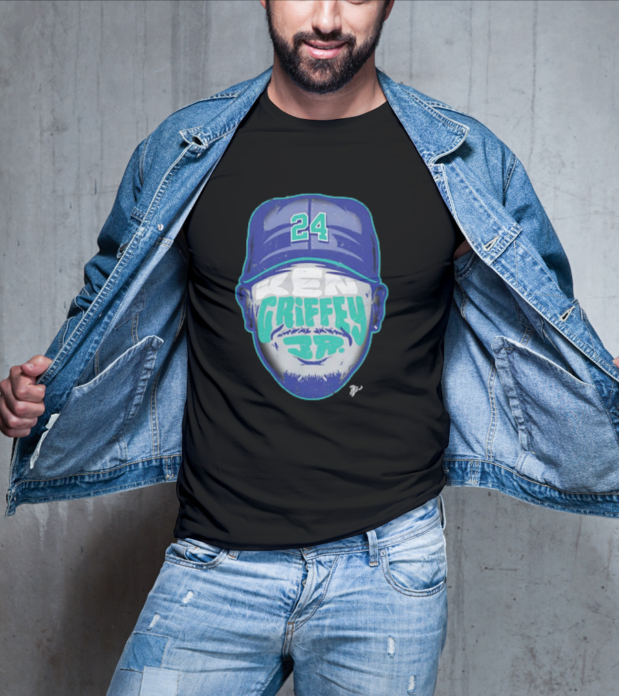 Ken Griffey Jr. 24 Seattle Mariners Vintage Silhouette T-Shirt