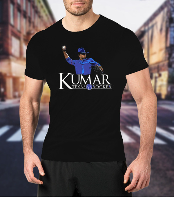 Kumar Texas Rocker Baseball Pitcher Cowboy Hat T-Shirt