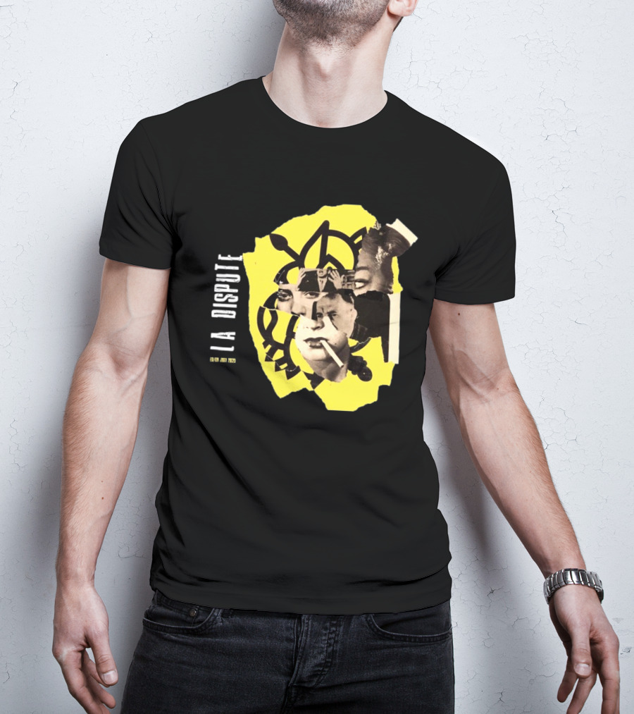 La Dispute Tour 2025 Yellow Collage Face Art T-Shirt